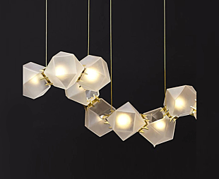 LUMILUCE MODERNO INSPECTAH E14x8 GOLDEN+FROSTED SUSPENDED LAMP