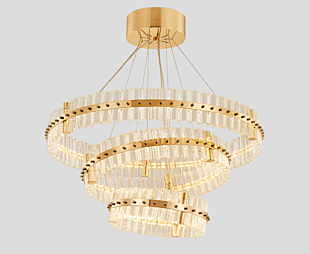 LUMILUCE MODERNO GRAVES 180W 4000K GOLDEN+CLEAR SUSPENDED LAMP