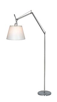 LUMILUCE CONTEMPORARY LUCASTA E27x1 SILVER+WHITE FLOOR LAMP