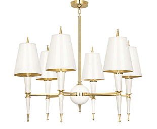 LUMILUCE CONTEMPORARY BANNISTER E14x8 GOLDEN+WHITE SUSPENDED LAMP