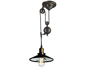 LUMILUCE VINTAGE HOMER E27x1 BLACK SUSPENDED LAMP