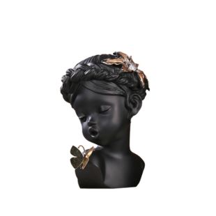 FIGURINE OF A BUTTERFLY GIRL BLACK