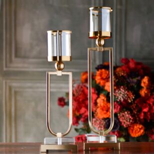 FLAME CANDY FLAXEN CANDLE HOLDER