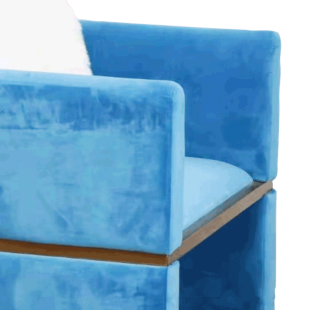 CLASSIC SINGLE BLUE FABRIC OCCASIONAL CHAIRS