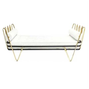 LUXURY STAINLESS STEEL TITANIUM-PLATED GOLD BENCH