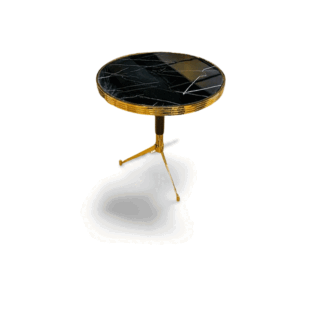 VALENTENO ZEGRO DECORATIVE MARBLE WITH GOLD FINISH CENTER TABLE