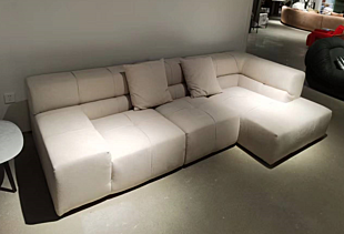 VEROCASA STAINLESS STEEL + IMPORTED LARCH + FABRIC LIVING FABRIC SOFA FURNITURE